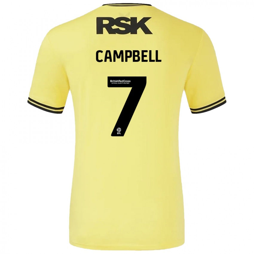 Bambino Maglia Tyreece Campbell #7 Giallo Nero Kit Gara Away 2024/25 Maglietta