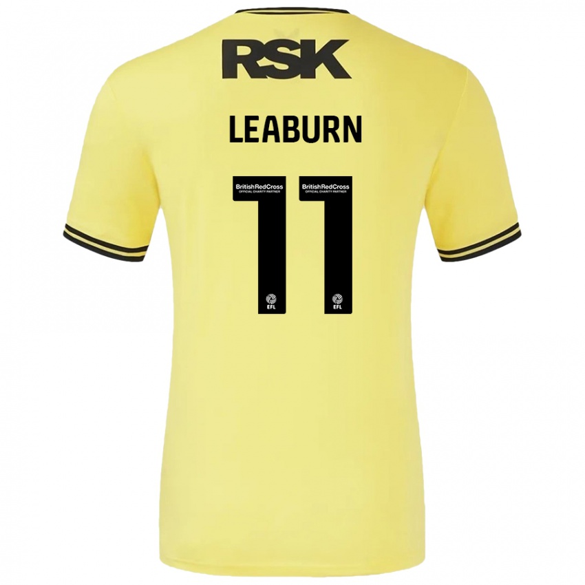 Bambino Maglia Miles Leaburn #11 Giallo Nero Kit Gara Away 2024/25 Maglietta