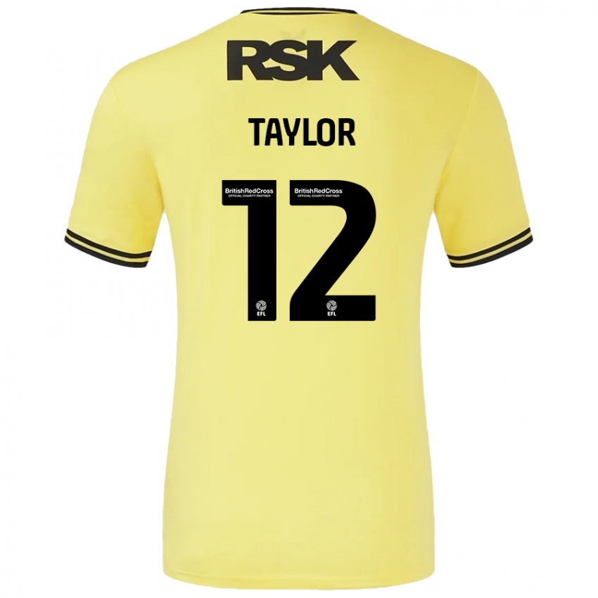 Bambino Maglia Terry Taylor #12 Giallo Nero Kit Gara Away 2024/25 Maglietta