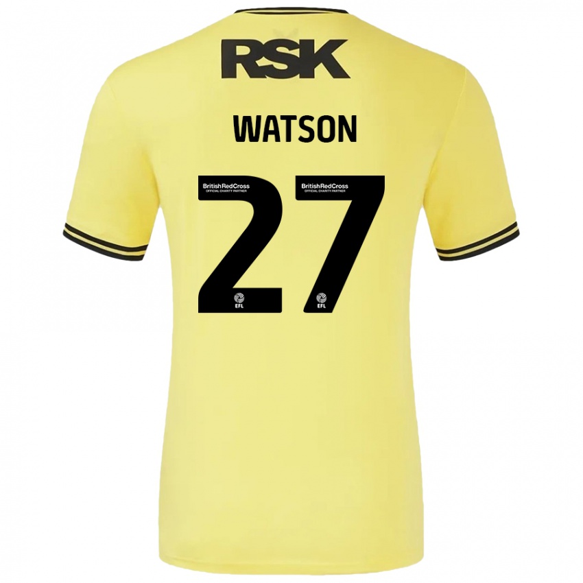 Bambino Maglia Tennai Watson #27 Giallo Nero Kit Gara Away 2024/25 Maglietta