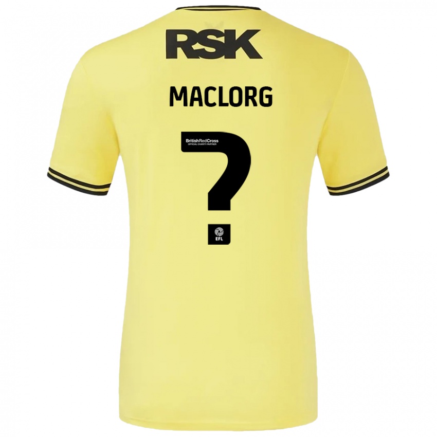 Bambino Maglia Lennon Maclorg #0 Giallo Nero Kit Gara Away 2024/25 Maglietta