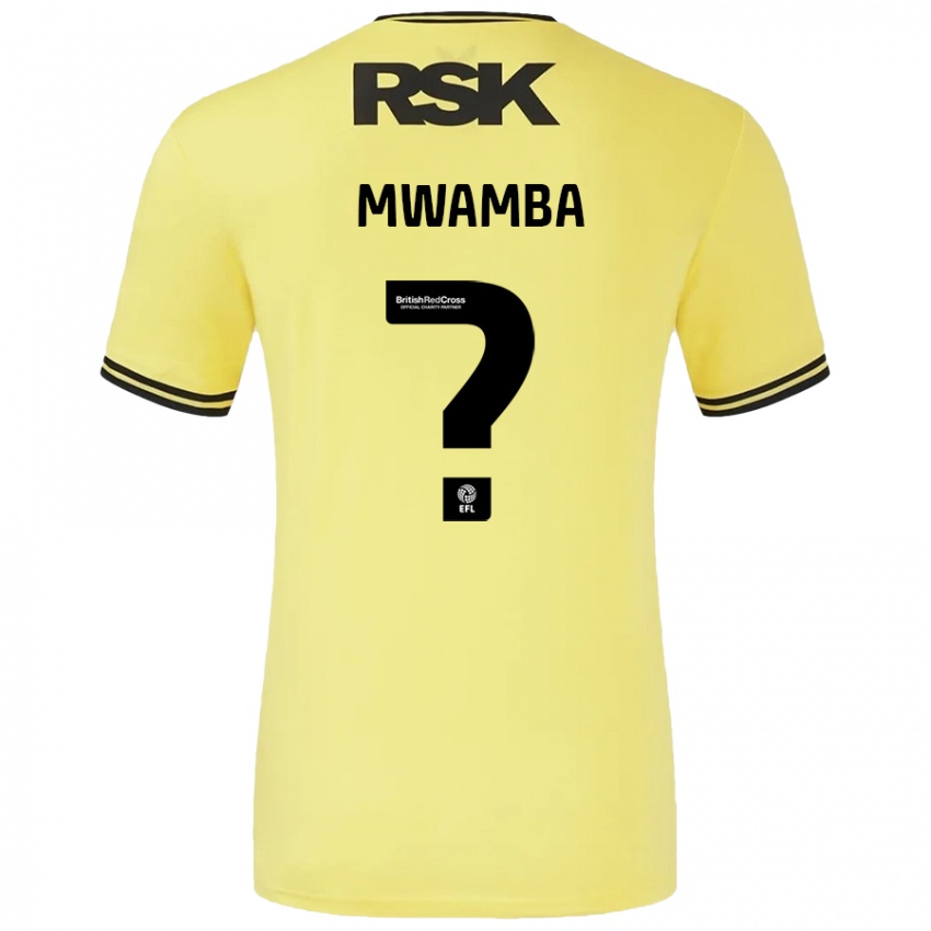 Bambino Maglia Alan Mwamba #0 Giallo Nero Kit Gara Away 2024/25 Maglietta