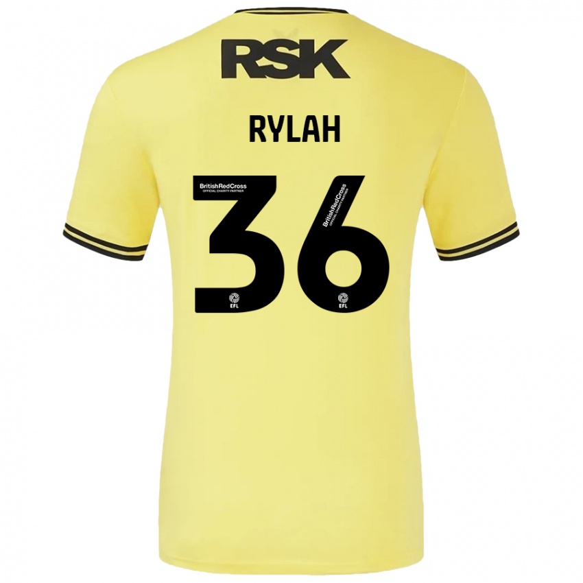 Bambino Maglia Henry Rylah #36 Giallo Nero Kit Gara Away 2024/25 Maglietta