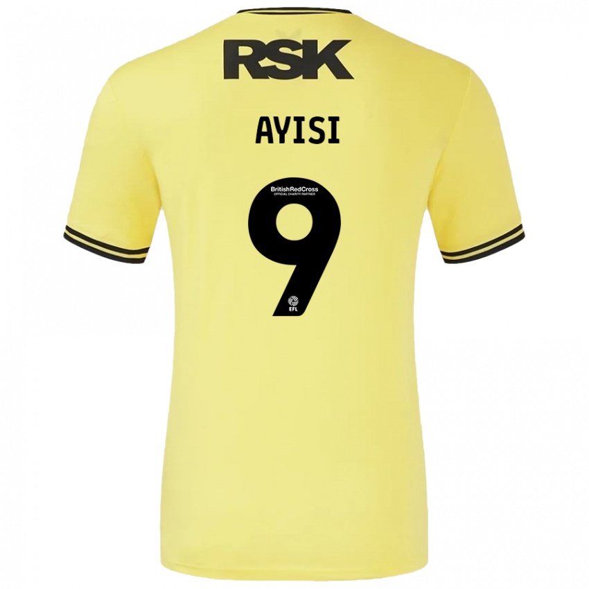 Bambino Maglia Freda Ayisi #9 Giallo Nero Kit Gara Away 2024/25 Maglietta