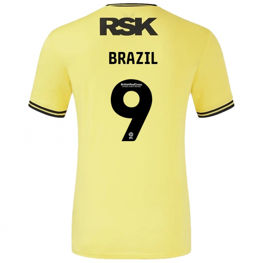 Bambino Maglia Ellie Brazil #9 Giallo Nero Kit Gara Away 2024/25 Maglietta