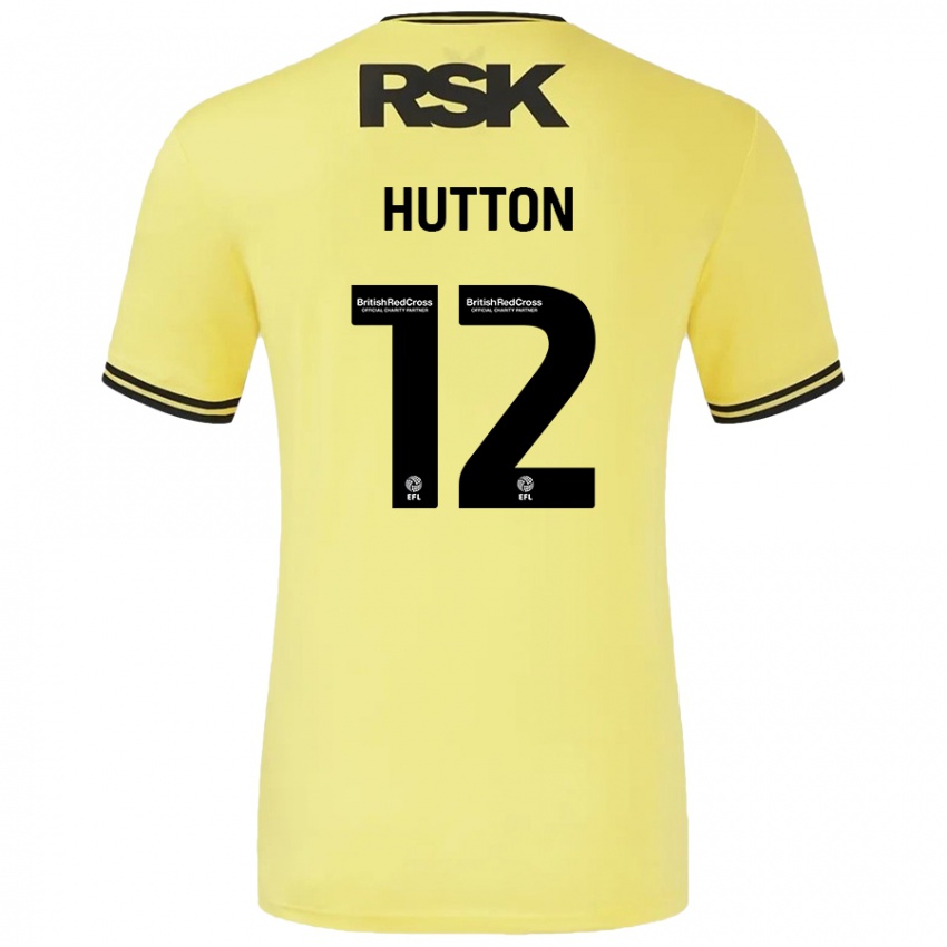 Bambino Maglia Jodie Hutton #12 Giallo Nero Kit Gara Away 2024/25 Maglietta