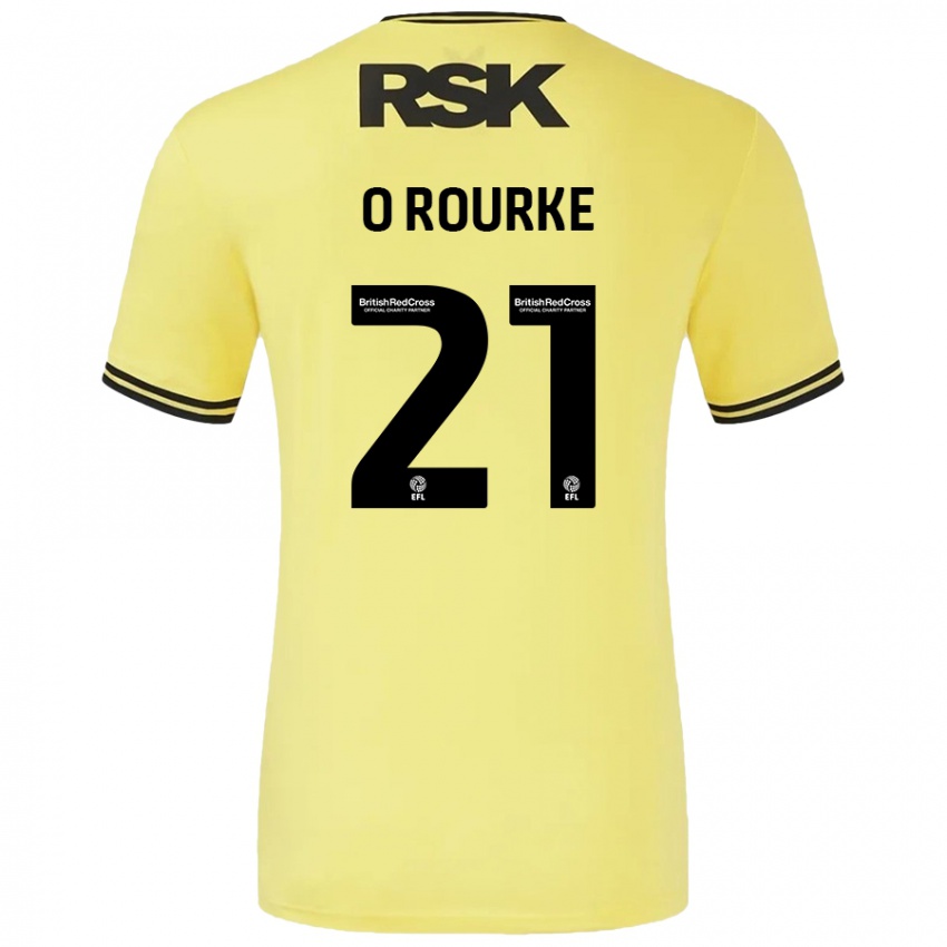 Bambino Maglia Sophie O'rourke #21 Giallo Nero Kit Gara Away 2024/25 Maglietta