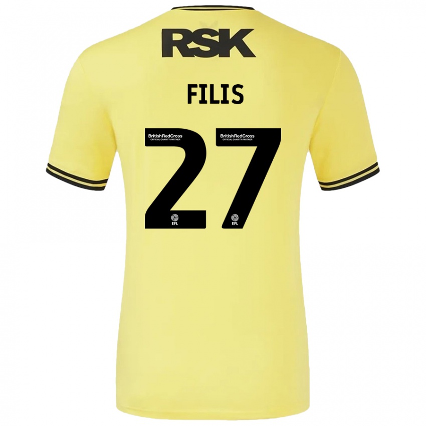 Bambino Maglia Melisa Filis #27 Giallo Nero Kit Gara Away 2024/25 Maglietta