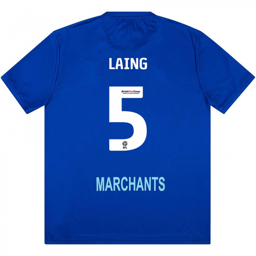 Bambino Maglia Levi Laing #5 Verde Kit Gara Away 2024/25 Maglietta