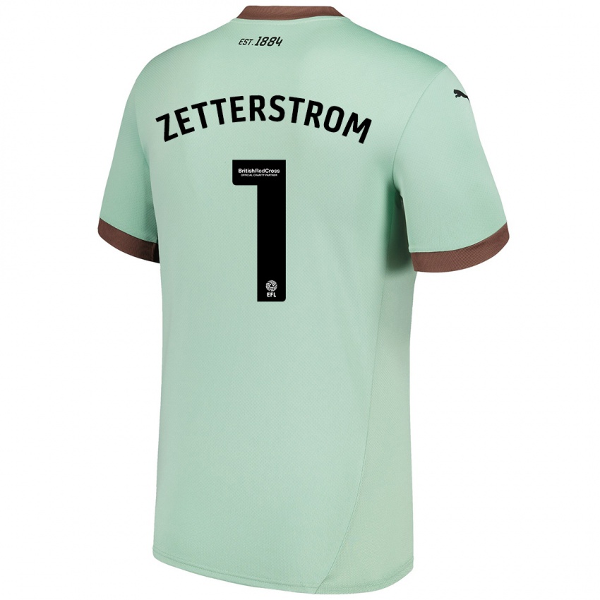 Bambino Maglia Jacob Widell Zetterström #1 Verde Pallido Kit Gara Away 2024/25 Maglietta