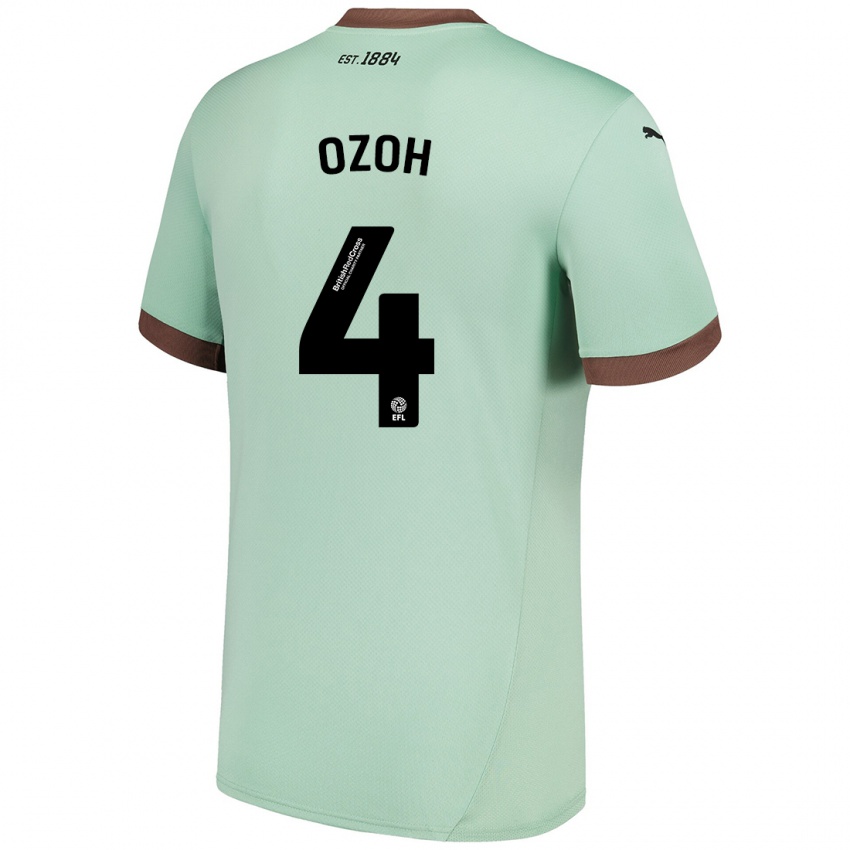 Bambino Maglia David Ozoh #4 Verde Pallido Kit Gara Away 2024/25 Maglietta