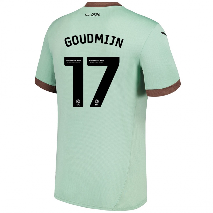 Bambino Maglia Kenzo Goudmijn 17 Verde Pallido Kit Gara Away 2024 25 Maglietta