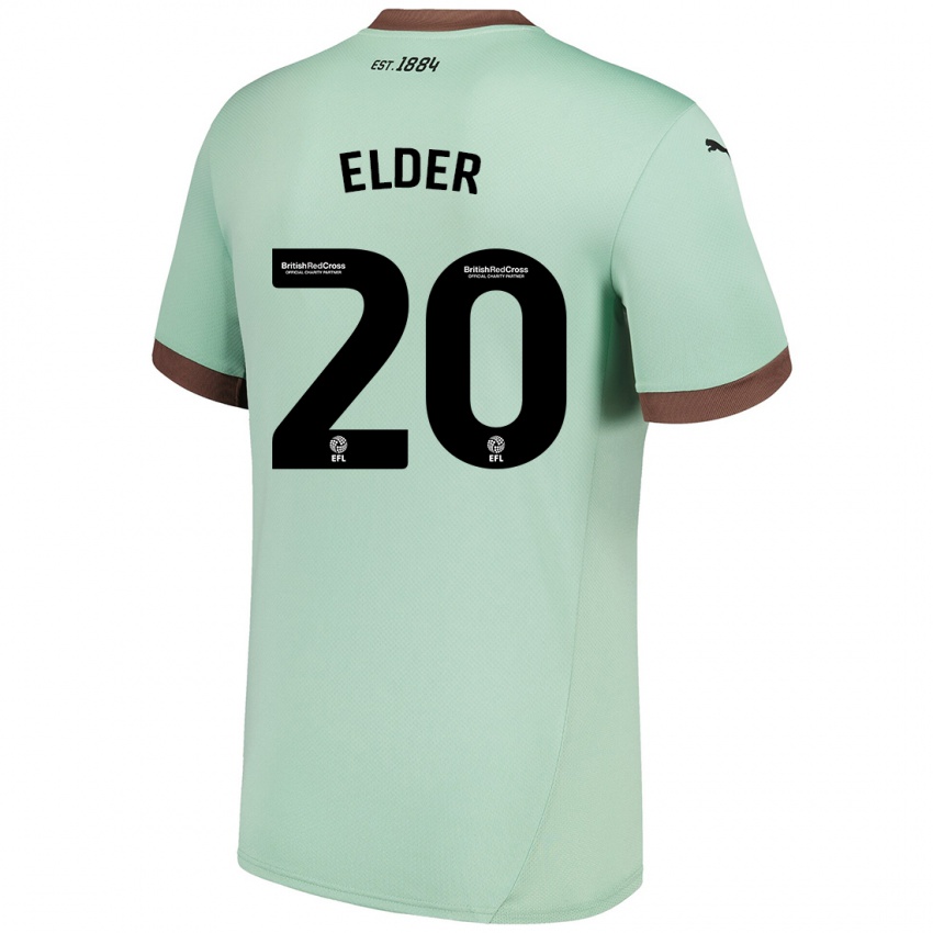 Bambino Maglia Callum Elder #20 Verde Pallido Kit Gara Away 2024/25 Maglietta