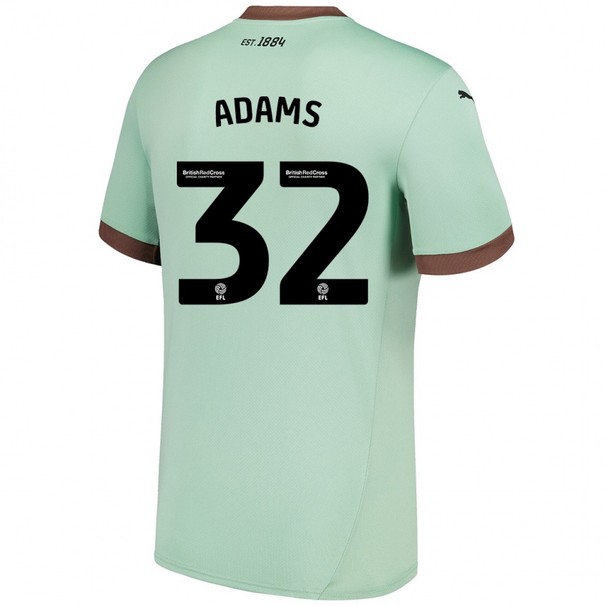 Bambino Maglia Ebou Adams #32 Verde Pallido Kit Gara Away 2024/25 Maglietta