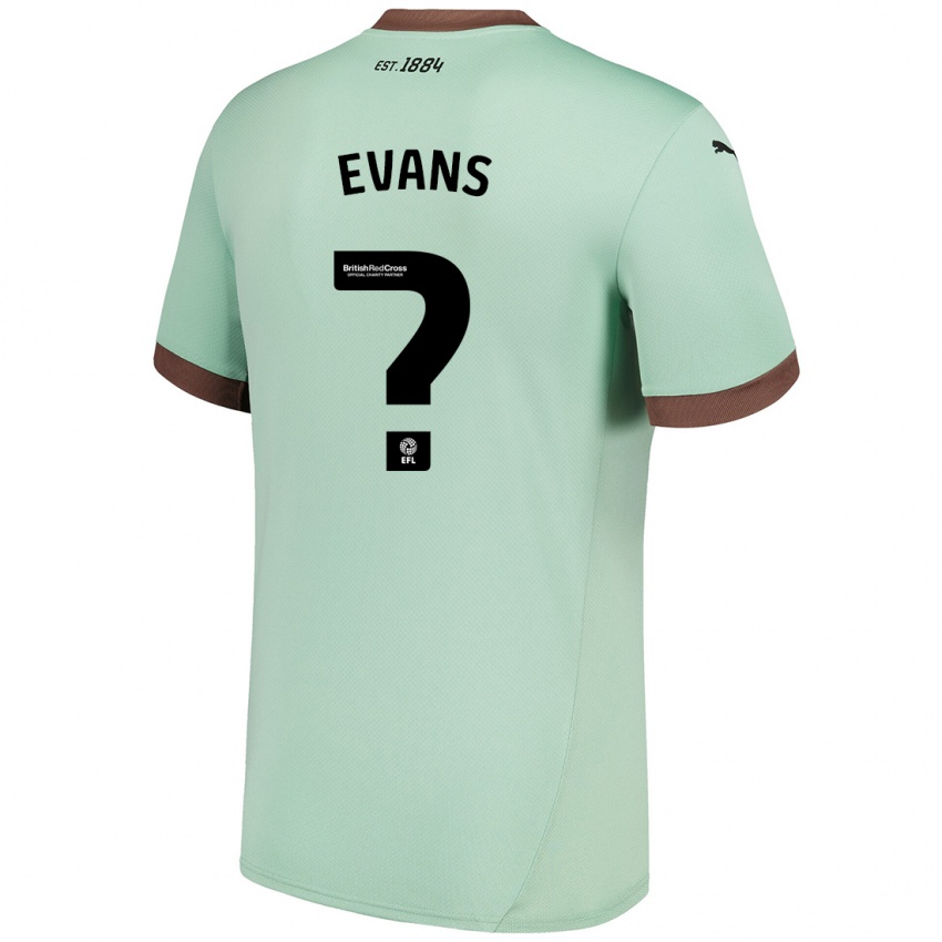 Bambino Maglia Harry Evans #0 Verde Pallido Kit Gara Away 2024/25 Maglietta