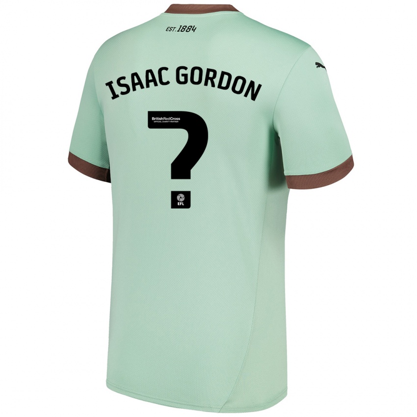 Bambino Maglia Isaac Gordon #0 Verde Pallido Kit Gara Away 2024/25 Maglietta