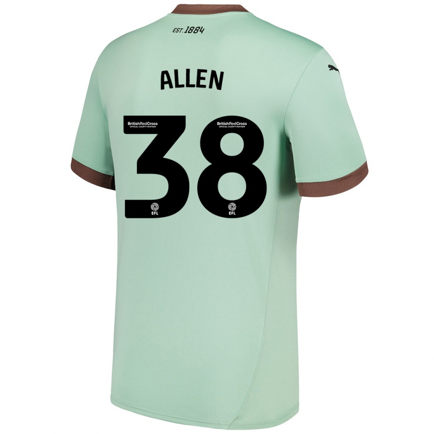 Bambino Maglia Cruz Allen #38 Verde Pallido Kit Gara Away 2024/25 Maglietta