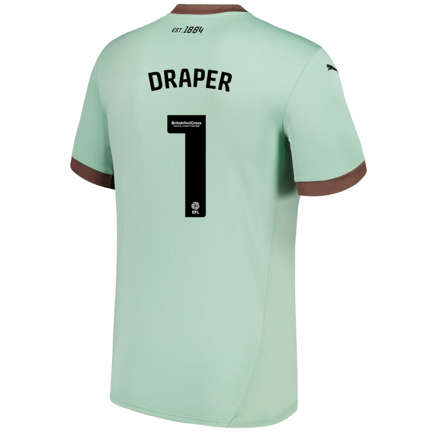 Bambino Maglia Anna Draper #1 Verde Pallido Kit Gara Away 2024/25 Maglietta