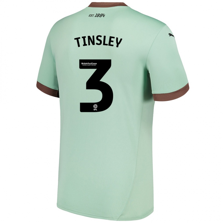 Bambino Maglia Megan Tinsley #3 Verde Pallido Kit Gara Away 2024/25 Maglietta