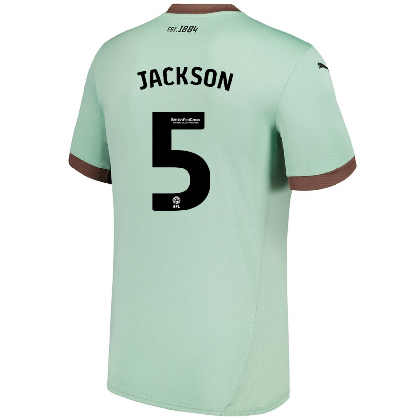 Bambino Maglia Sarah Jackson #5 Verde Pallido Kit Gara Away 2024/25 Maglietta