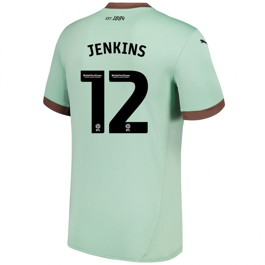 Bambino Maglia Camille Jenkins #12 Verde Pallido Kit Gara Away 2024/25 Maglietta