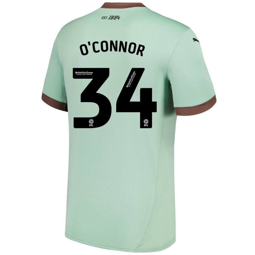 Bambino Maglia Dolcie O'connor #34 Verde Pallido Kit Gara Away 2024/25 Maglietta