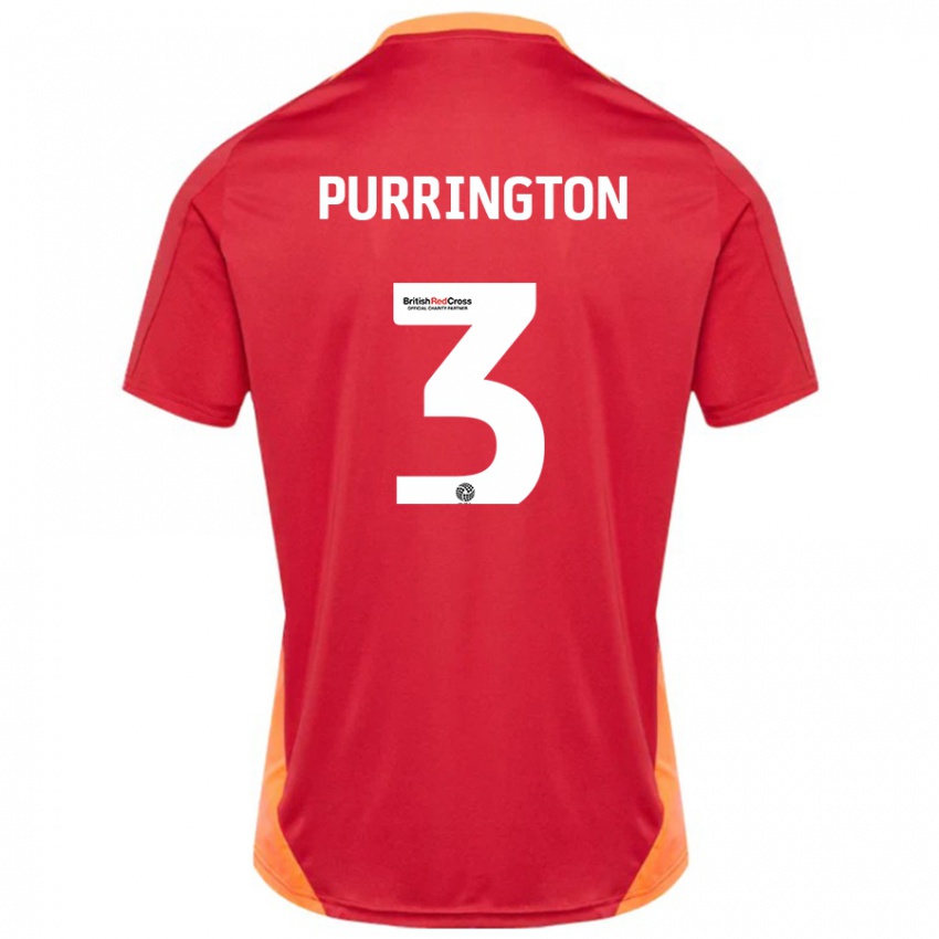 Bambino Maglia Ben Purrington #3 Blu Bianco Sporco Kit Gara Away 2024/25 Maglietta