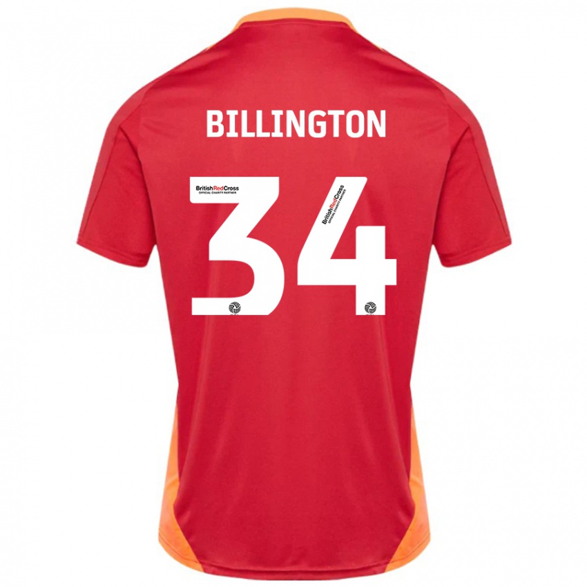 Bambino Maglia Gabe Billington #34 Blu Bianco Sporco Kit Gara Away 2024/25 Maglietta