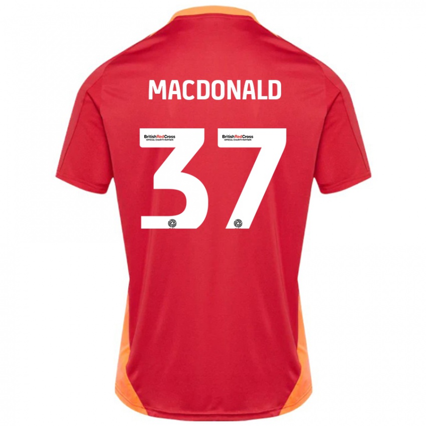 Bambino Maglia Shaun Macdonald #37 Blu Bianco Sporco Kit Gara Away 2024/25 Maglietta