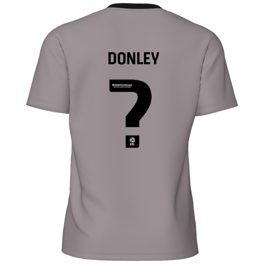 Bambino Maglia Jamie Donley #0 Grigio Kit Gara Away 2024/25 Maglietta