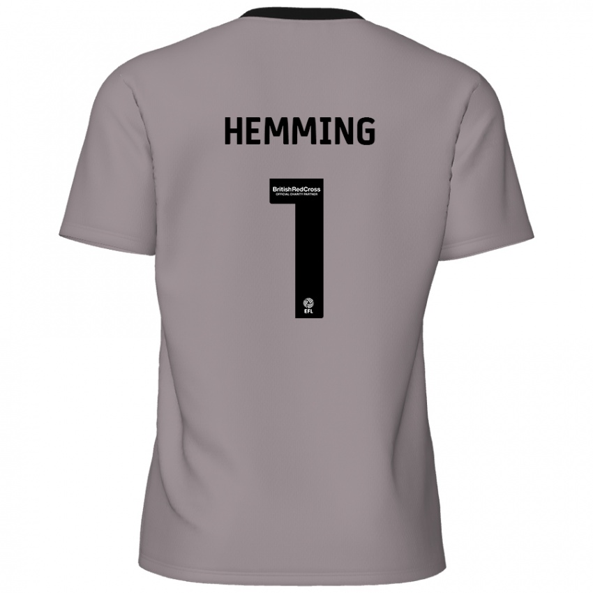 Bambino Maglia Zach Hemming #1 Grigio Kit Gara Away 2024/25 Maglietta