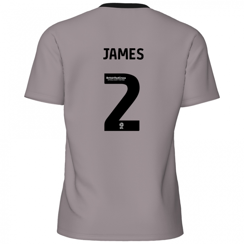 Bambino Maglia Tom James #2 Grigio Kit Gara Away 2024/25 Maglietta