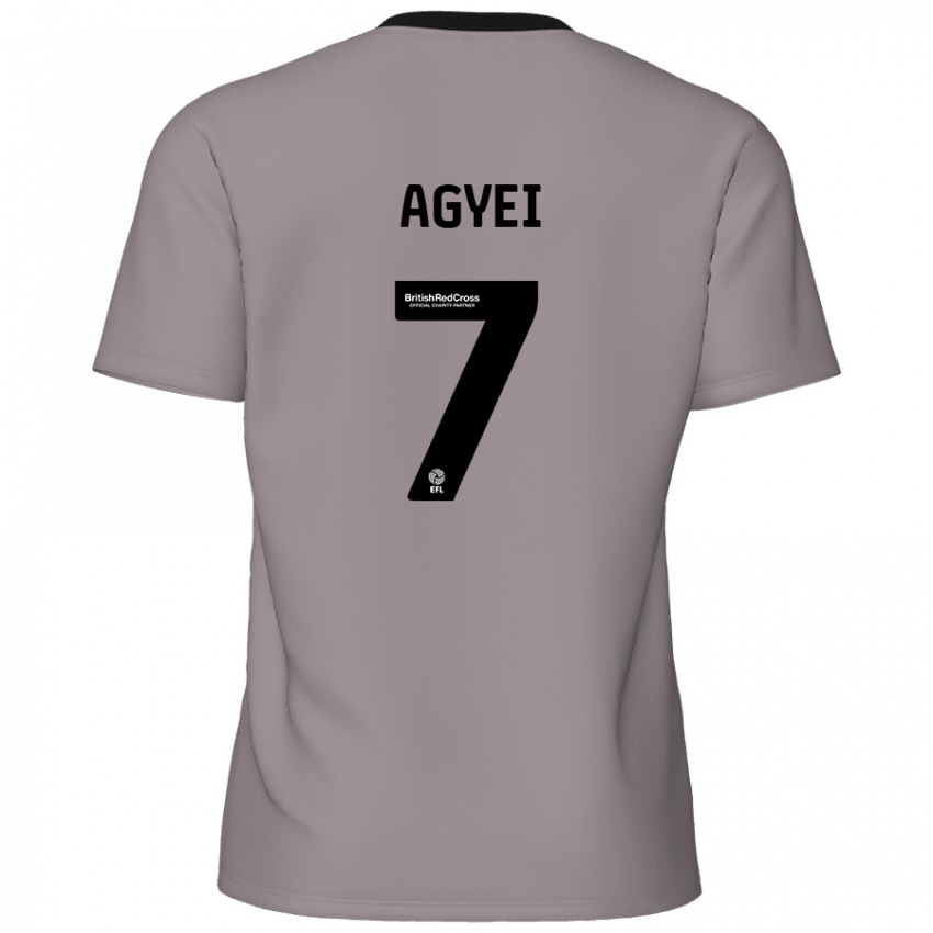 Bambino Maglia Dan Agyei #7 Grigio Kit Gara Away 2024/25 Maglietta