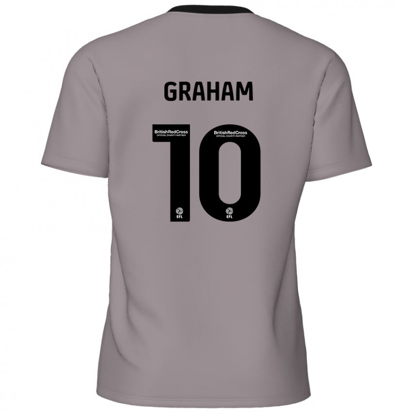 Bambino Maglia Jordan Graham #10 Grigio Kit Gara Away 2024/25 Maglietta