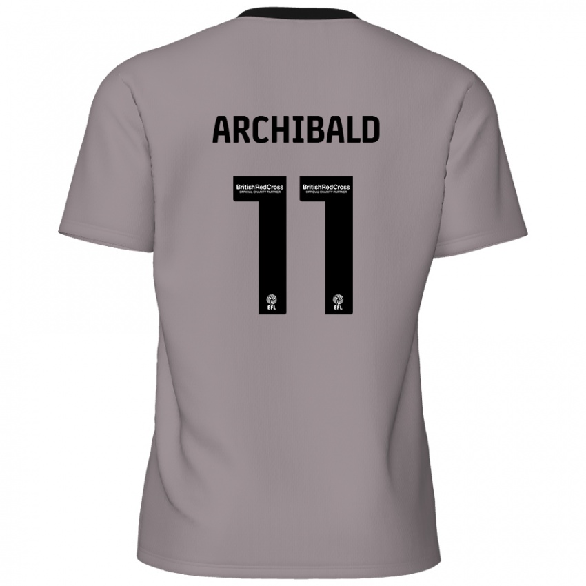 Bambino Maglia Theo Archibald #11 Grigio Kit Gara Away 2024/25 Maglietta