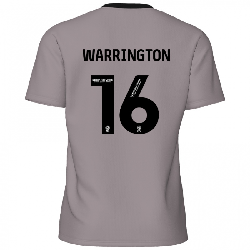 Bambino Maglia Lewis Warrington #16 Grigio Kit Gara Away 2024/25 Maglietta