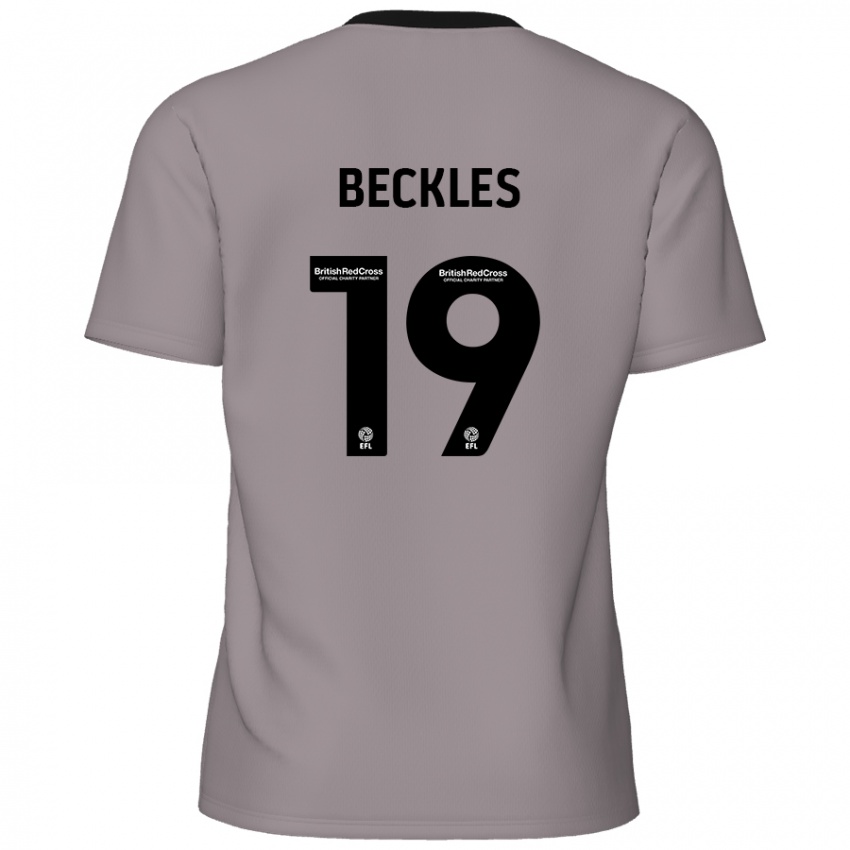 Bambino Maglia Omar Beckles #19 Grigio Kit Gara Away 2024/25 Maglietta