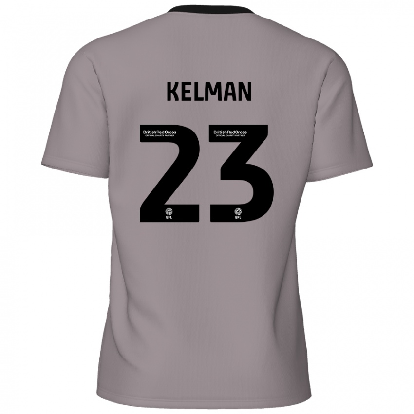 Bambino Maglia Charlie Kelman #23 Grigio Kit Gara Away 2024/25 Maglietta