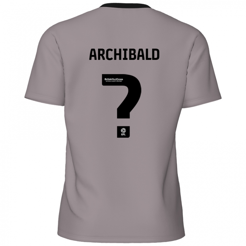 Bambino Maglia Aaron Archibald #0 Grigio Kit Gara Away 2024/25 Maglietta