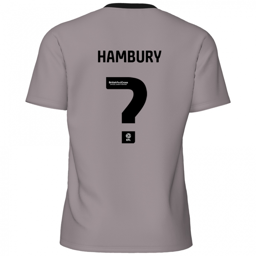 Bambino Maglia Zack Hambury #0 Grigio Kit Gara Away 2024/25 Maglietta