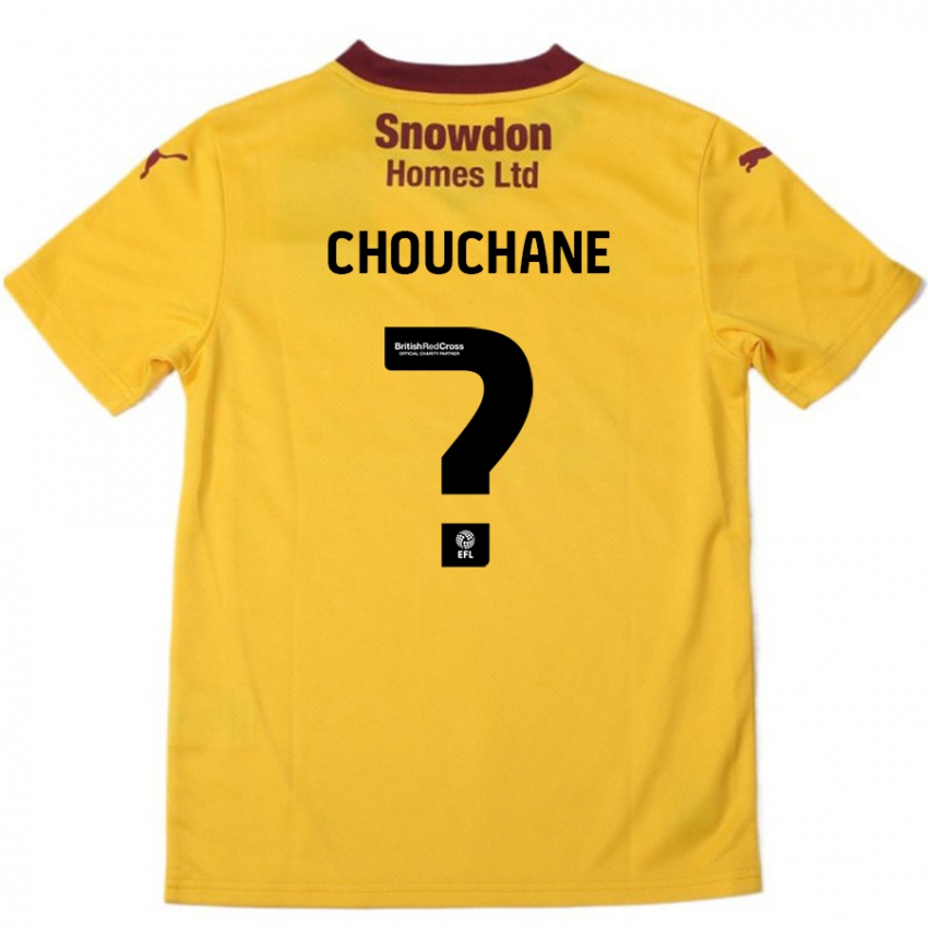 Bambino Maglia Samy Chouchane #0 Arancione Borgogna Kit Gara Away 2024/25 Maglietta