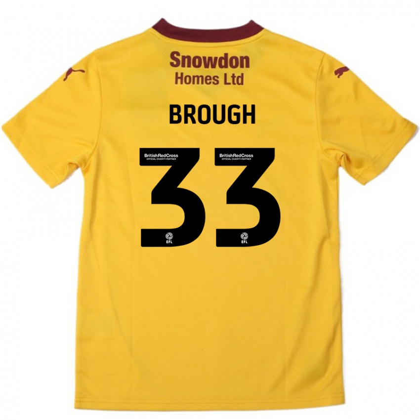 Bambino Maglia Patrick Brough #33 Arancione Borgogna Kit Gara Away 2024/25 Maglietta