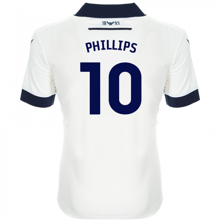 Bambino Maglia Matt Phillips #10 Bianco Blu Navy Kit Gara Away 2024/25 Maglietta