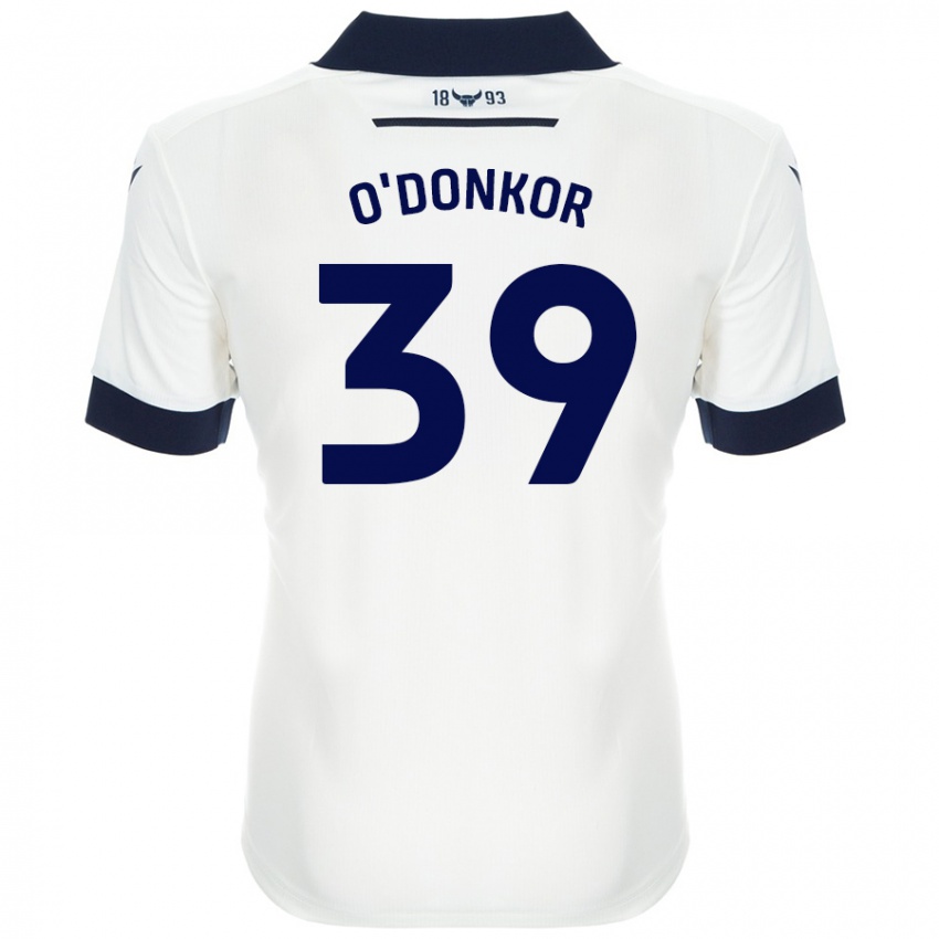 Bambino Maglia Gatlin O'donkor #39 Bianco Blu Navy Kit Gara Away 2024/25 Maglietta