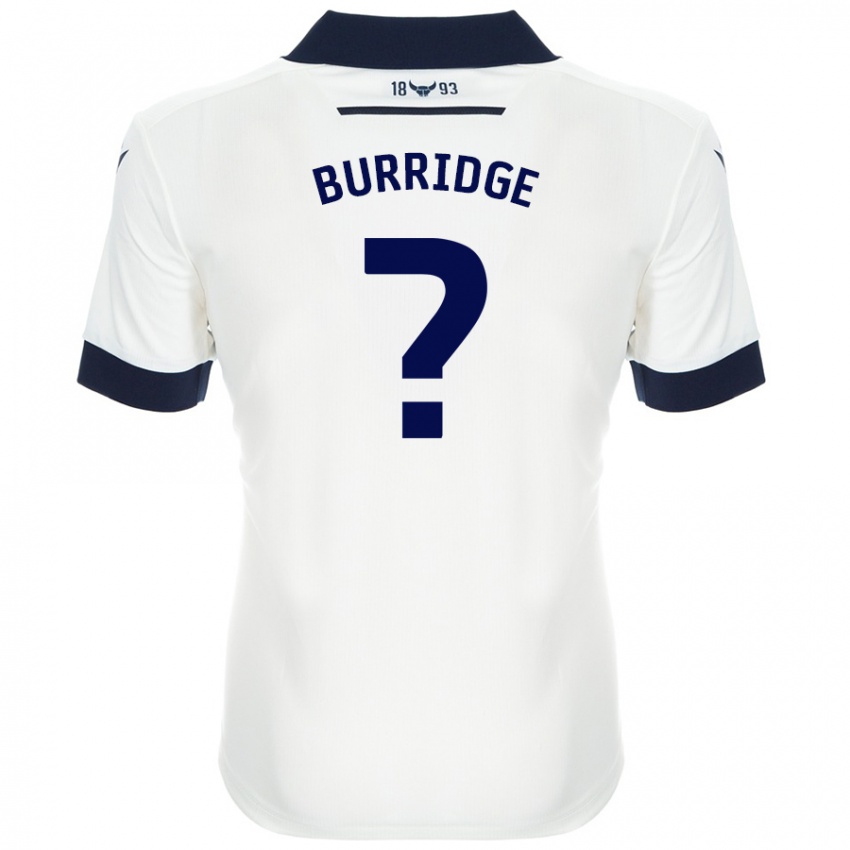 Bambino Maglia Leah Burridge #0 Bianco Blu Navy Kit Gara Away 2024/25 Maglietta