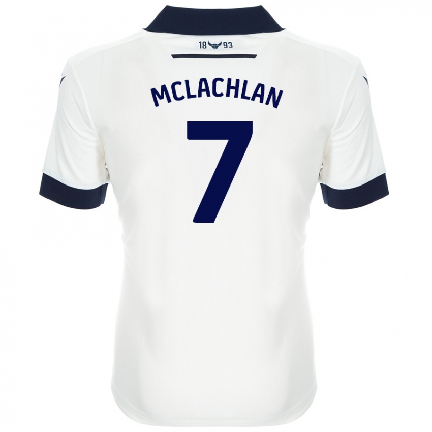 Bambino Maglia Daisy Mclachlan #7 Bianco Blu Navy Kit Gara Away 2024/25 Maglietta