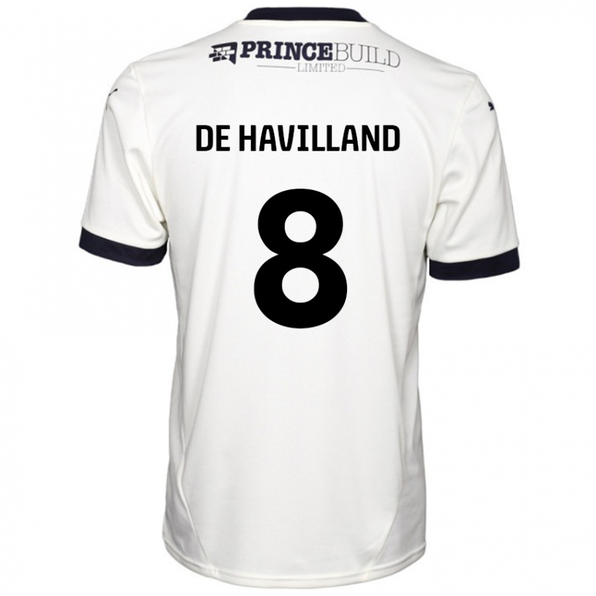 Bambino Maglia Ryan De Havilland #8 Bianco Sporco Nero Kit Gara Away 2024/25 Maglietta