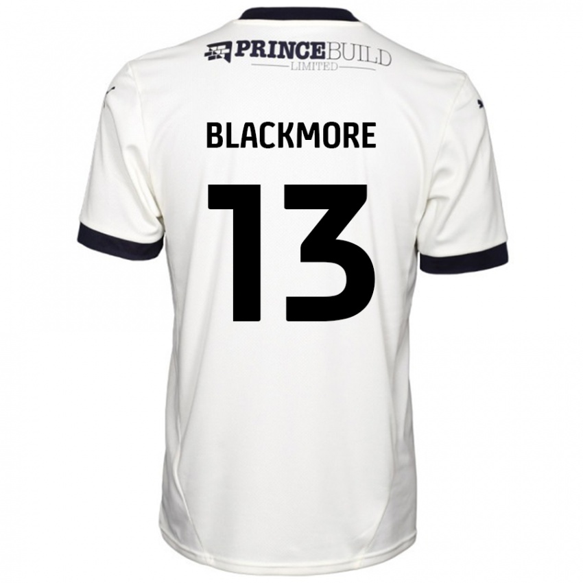 Bambino Maglia Will Blackmore #13 Bianco Sporco Nero Kit Gara Away 2024/25 Maglietta