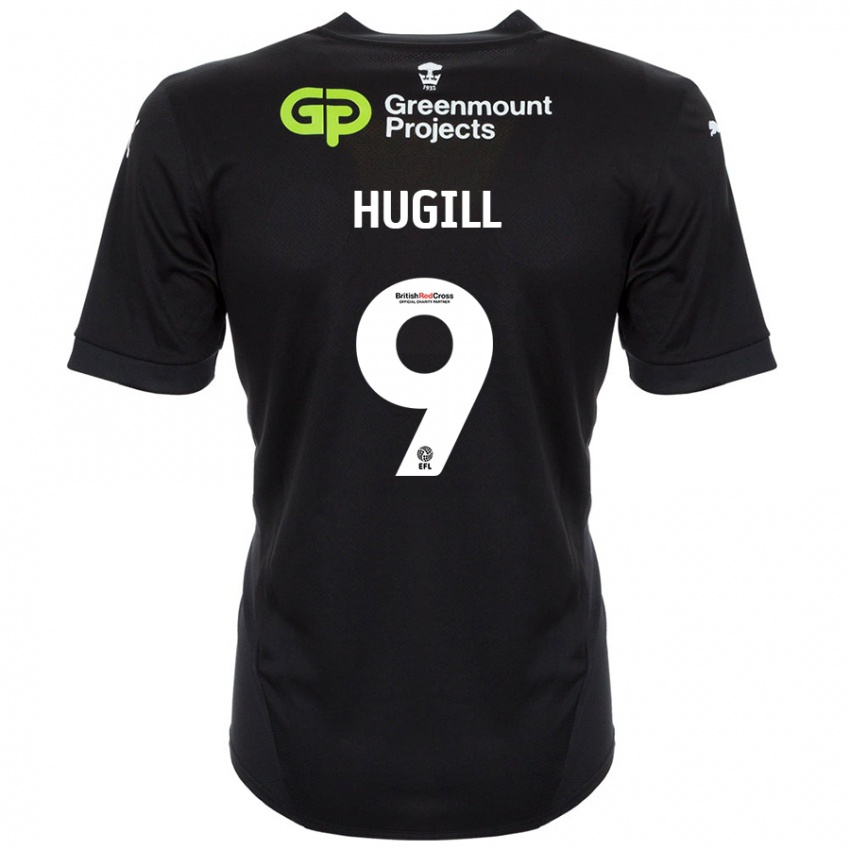 Bambino Maglia Joe Hugill #9 Nero Kit Gara Away 2024/25 Maglietta