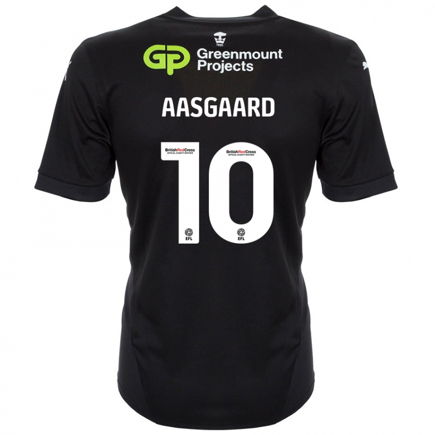 Bambino Maglia Thelo Aasgaard #10 Nero Kit Gara Away 2024/25 Maglietta